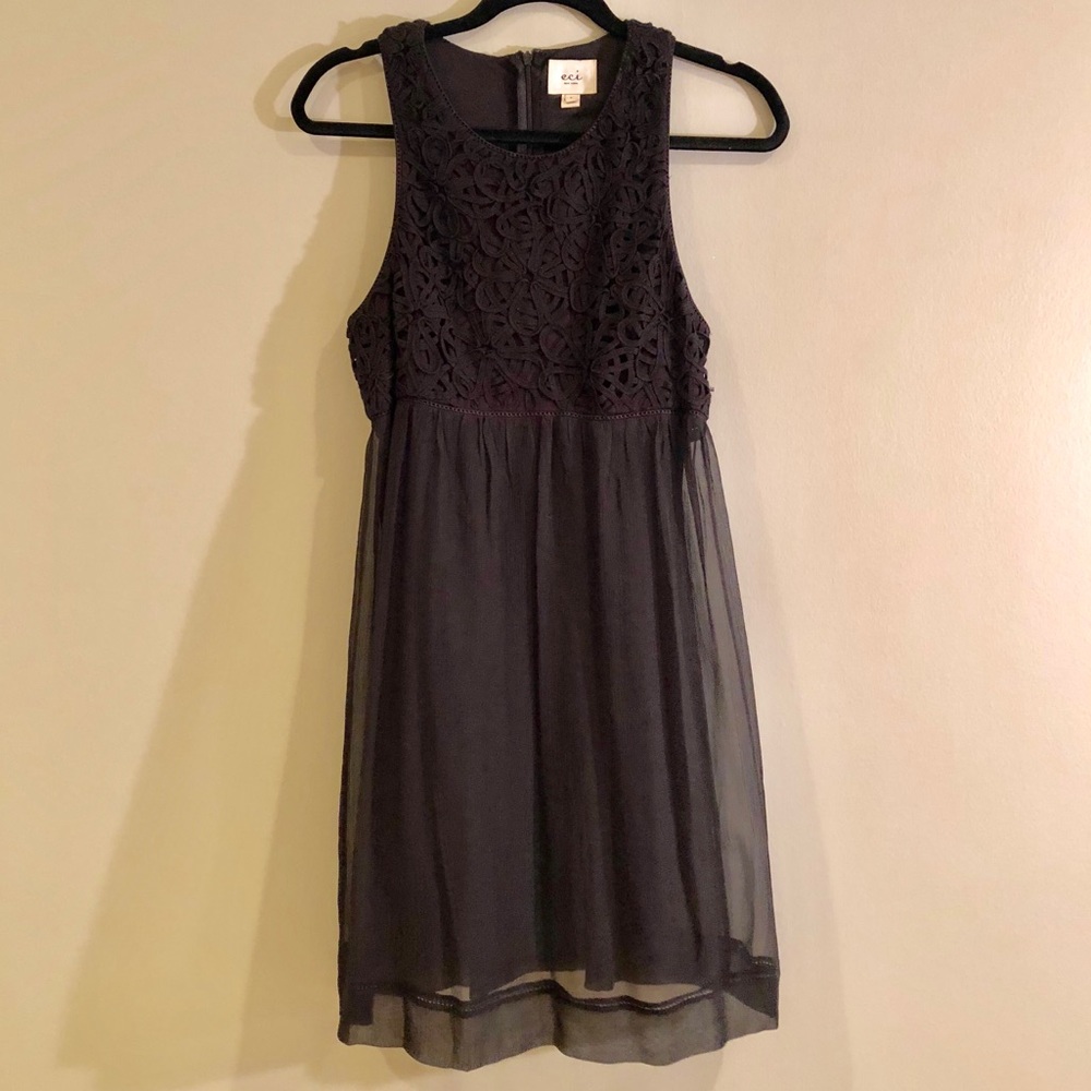 ECI // Black Razor Back Dress